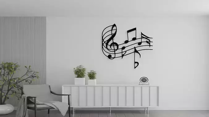 Musical Notes Wall Decor Art