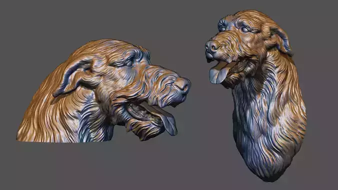 Irish wolfhound bust