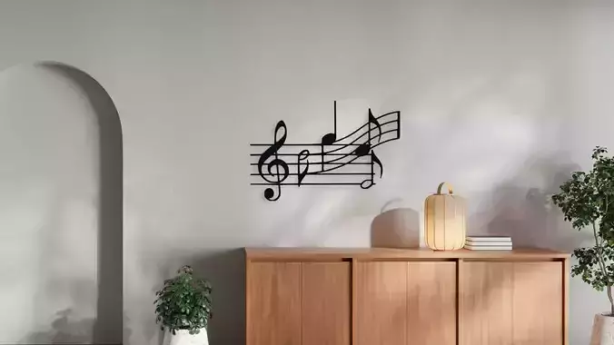 Elegant Musical Note Clef Wall Decor