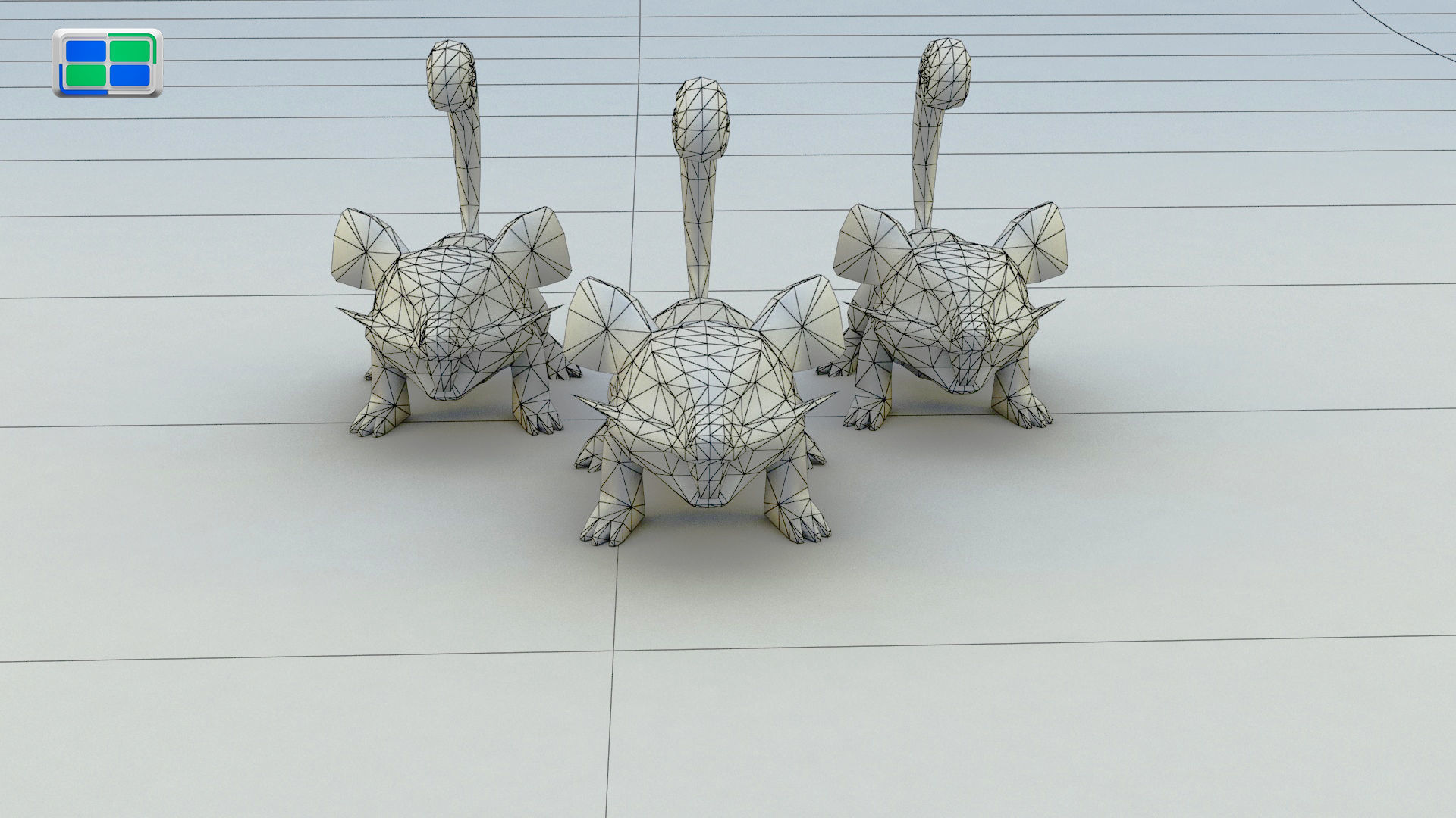 Rattata Model three pokemon cats 3D model_3