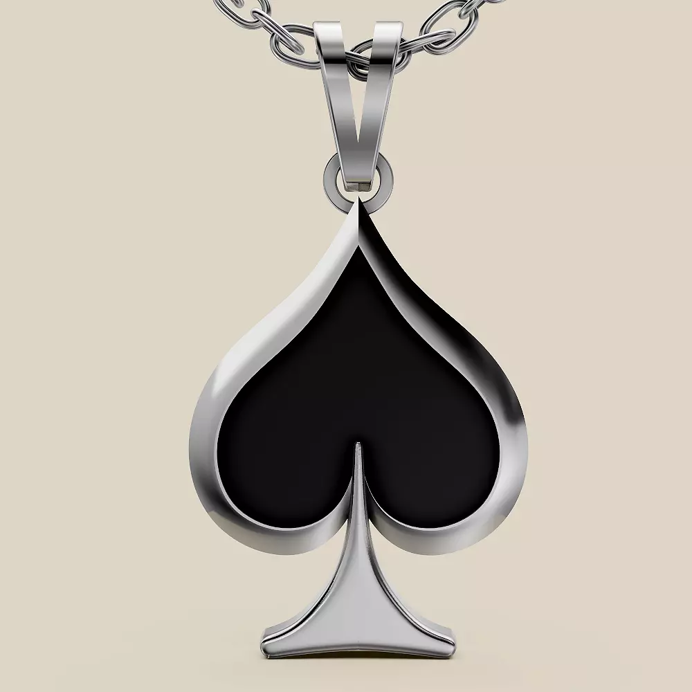 Spade Pendant Poker 3D print model