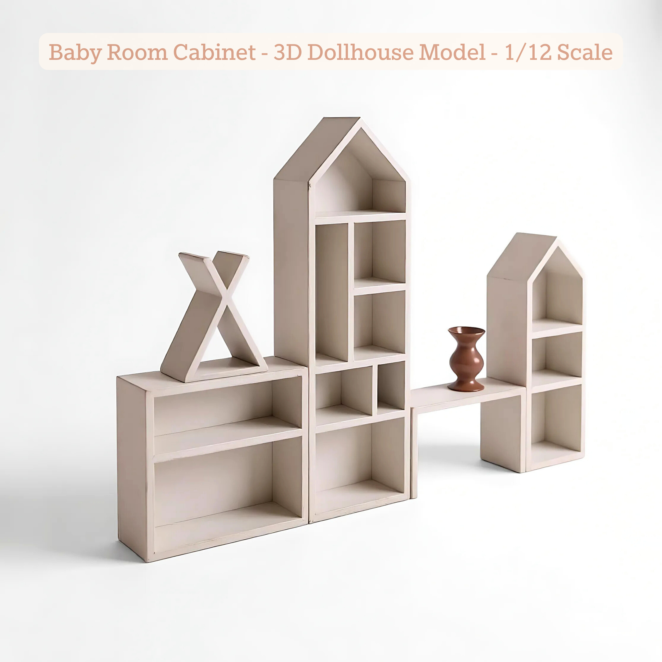 Baby Room Cabinet - Furniture Dollhouse Models 3D print model_2