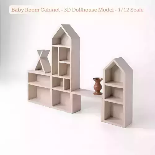 Baby Room Cabinet - Furniture Dollhouse Models 3D print model