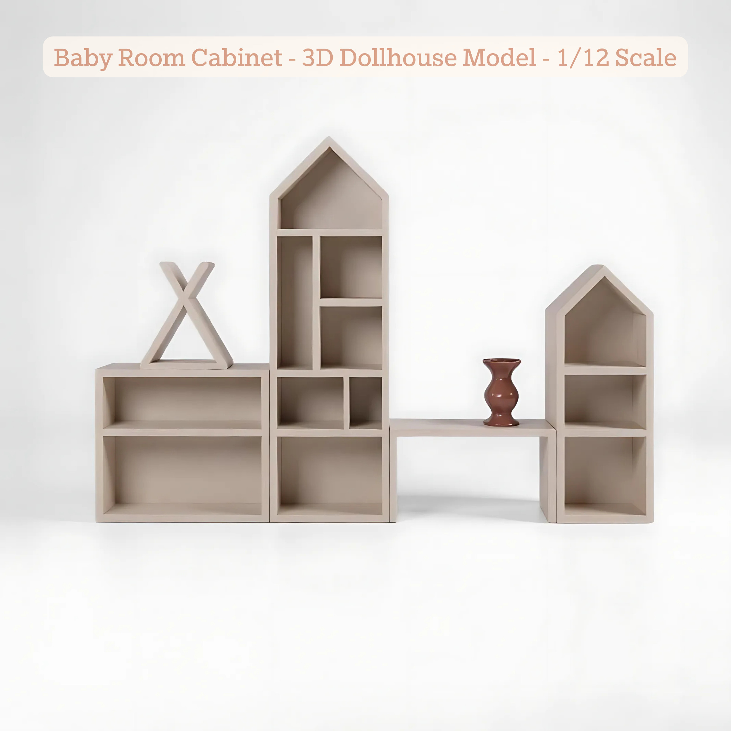 Baby Room Cabinet - Furniture Dollhouse Models 3D print model_1