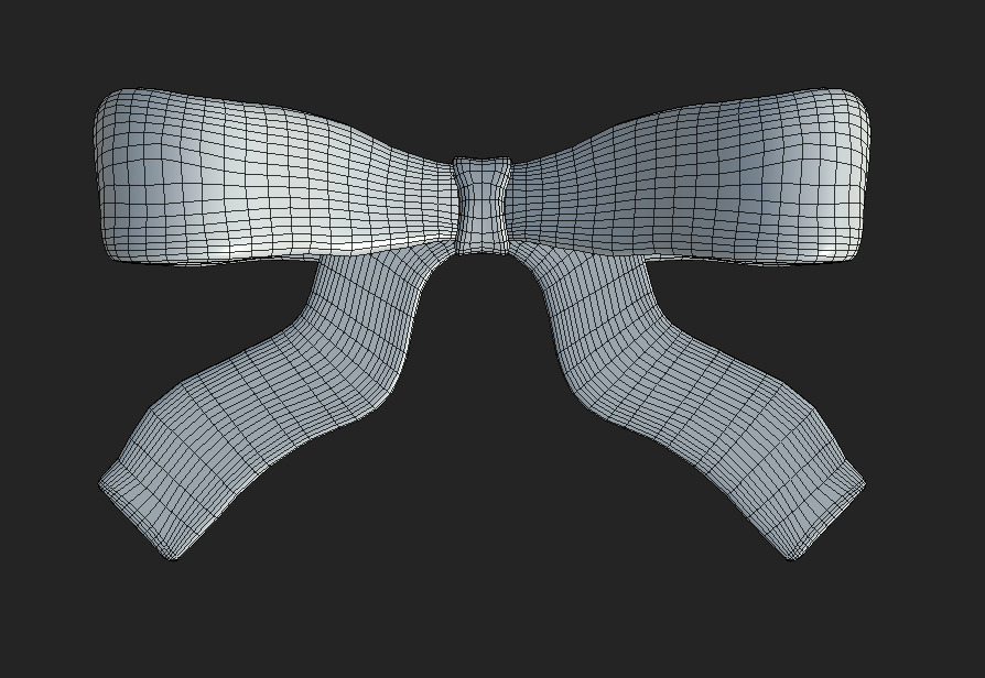 Bow red Free low-poly 3D model_2