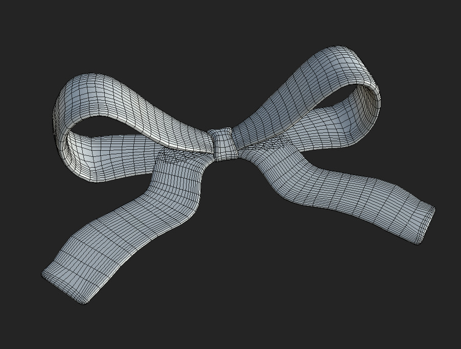 Bow red Free low-poly 3D model_3