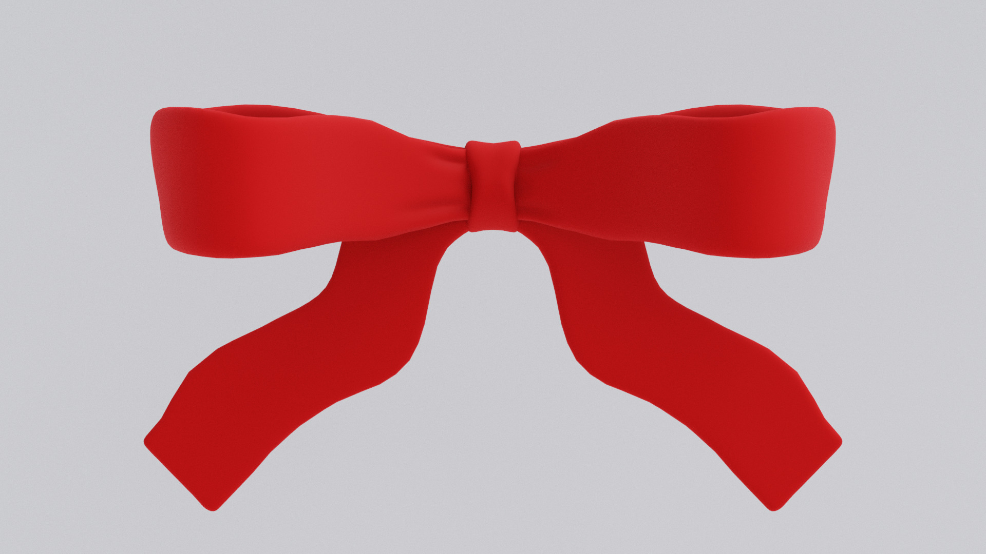 Bow red Free low-poly 3D model_1