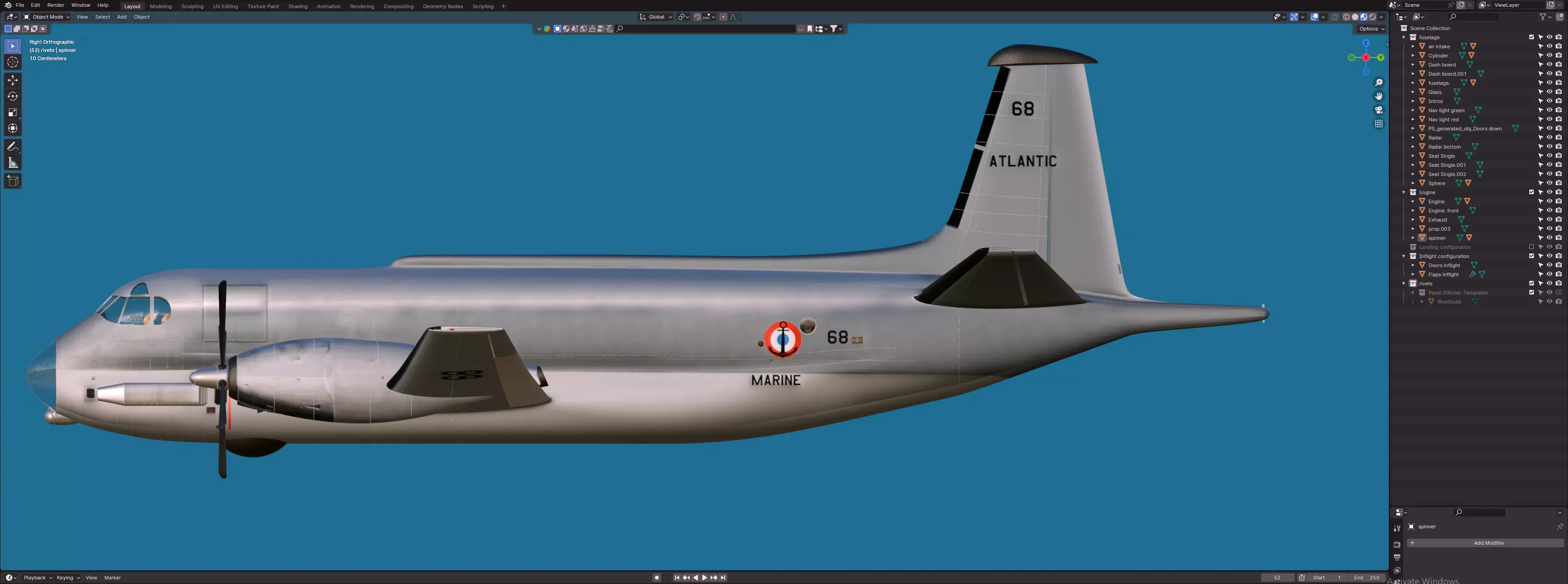 Breguet BR-1150 Atlantic Free 3D model