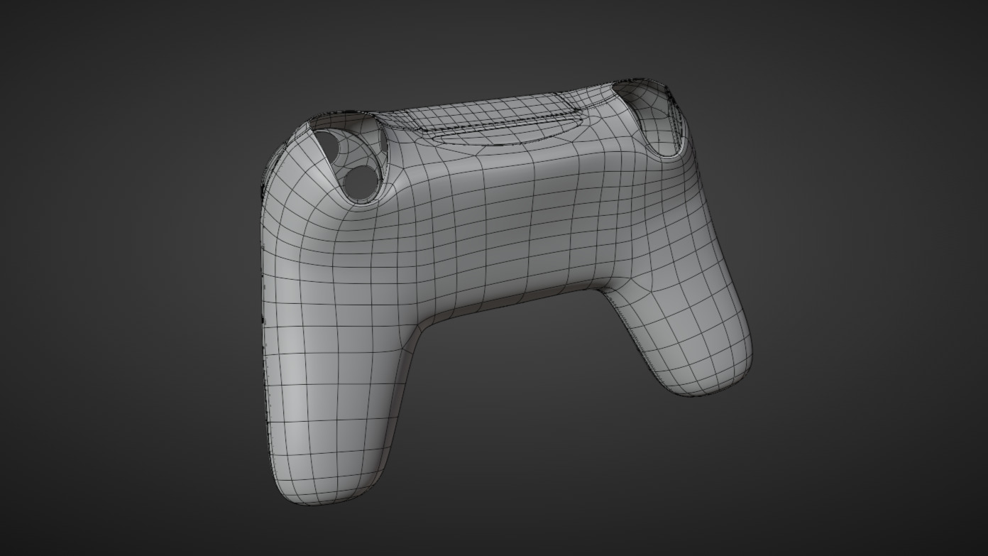 Game Controller Low-poly 3D model_17