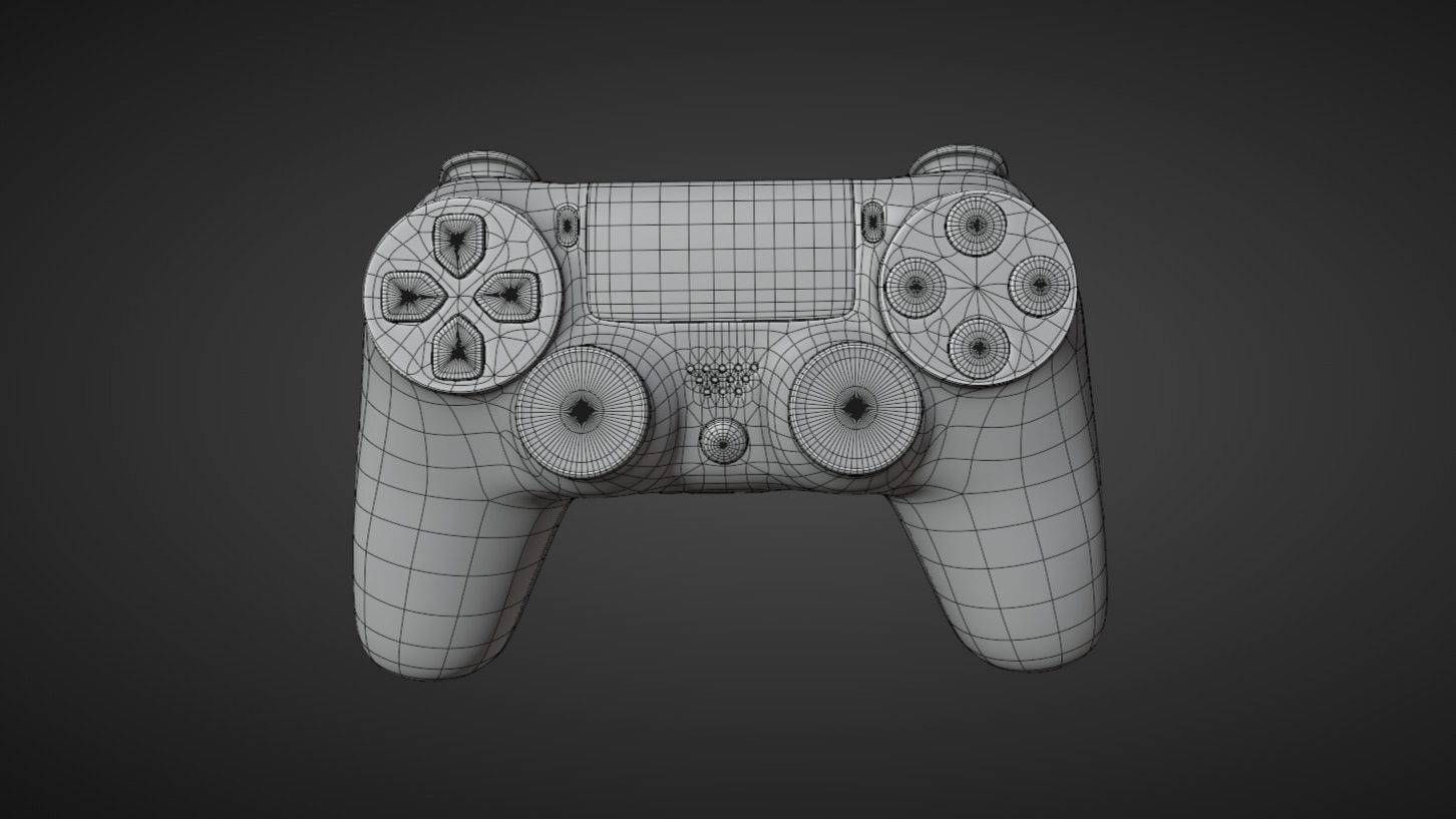 Game Controller Low-poly 3D model_21