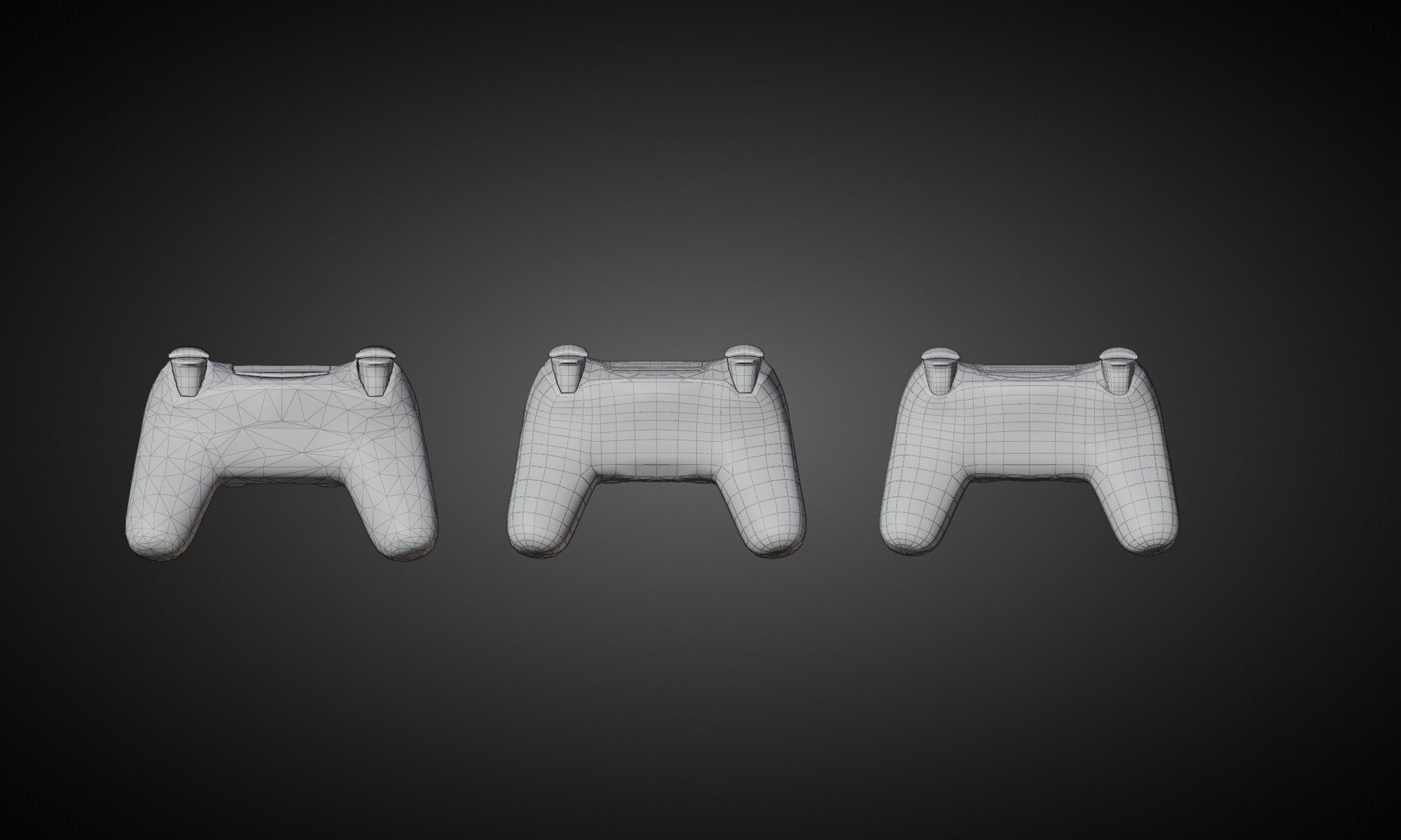 Game Controller Low-poly 3D model_13
