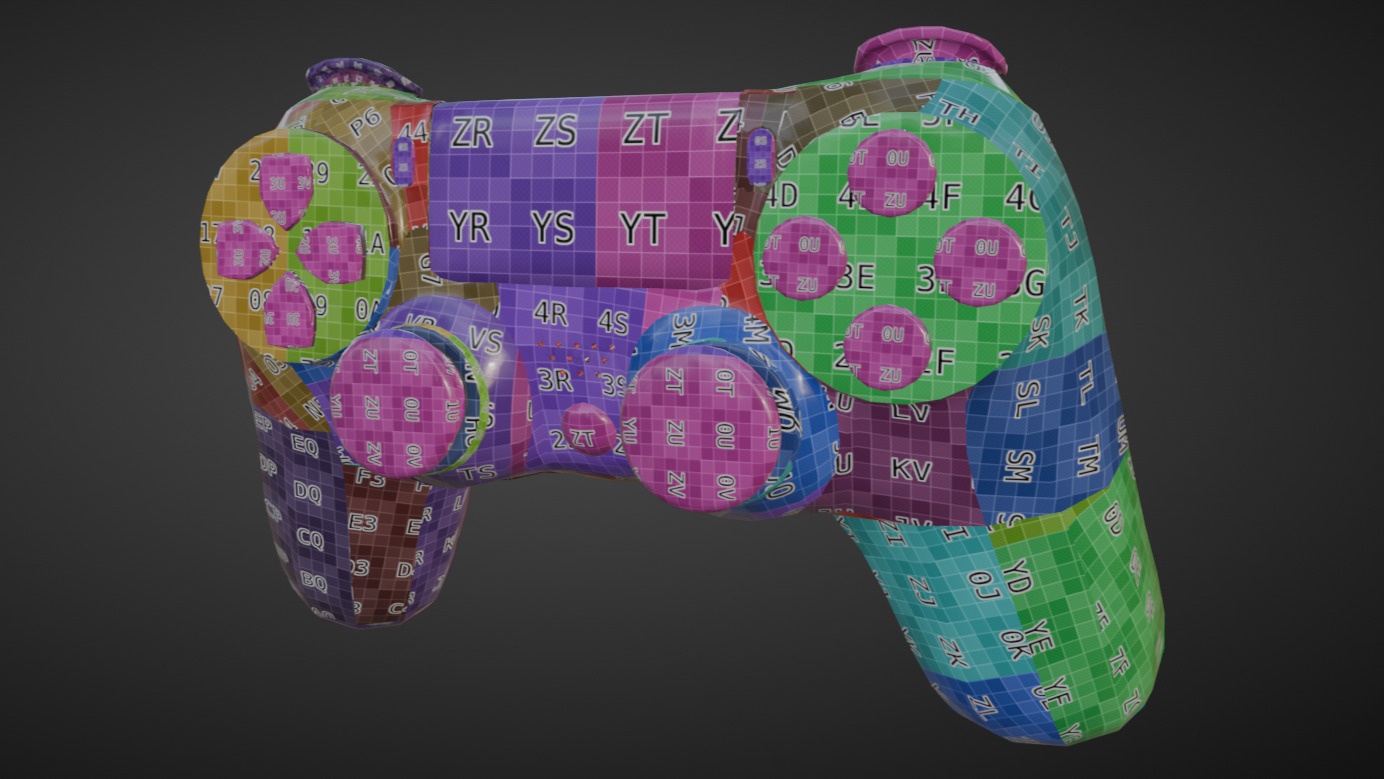 Game Controller Low-poly 3D model_29