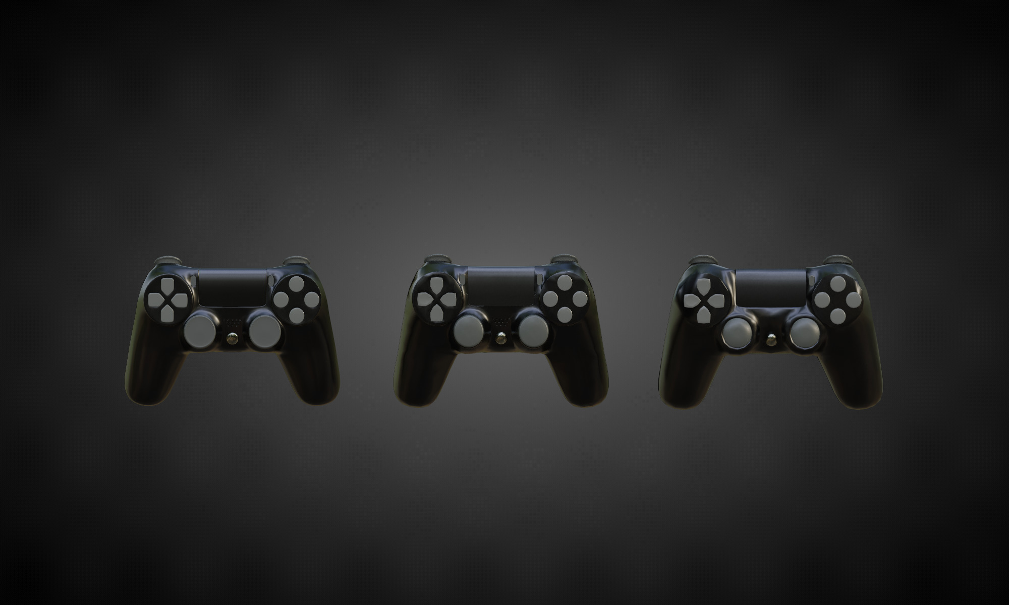Game Controller Low-poly 3D model_6