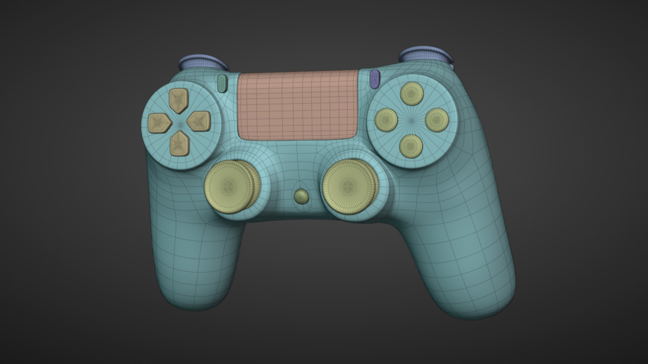 Game Controller Low-poly 3D model_25
