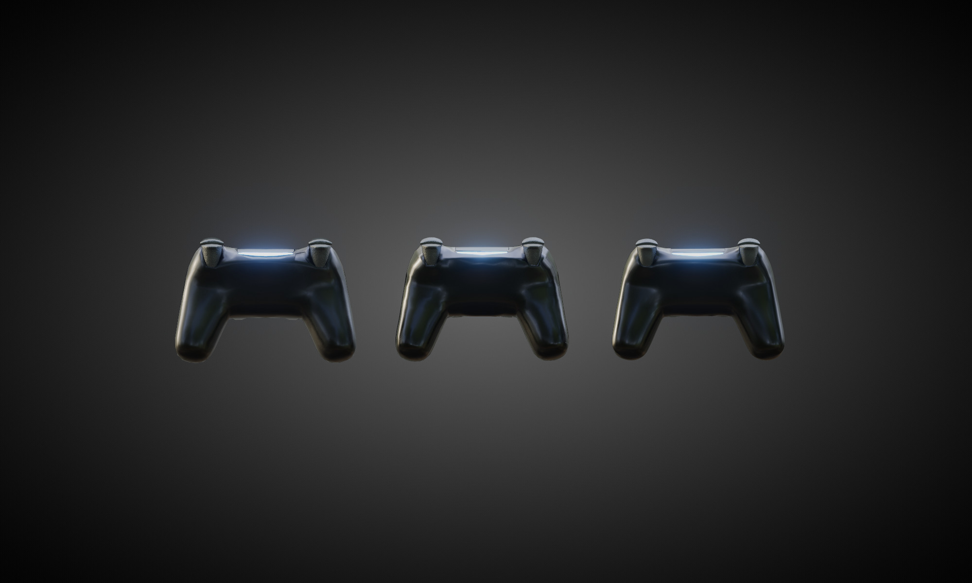 Game Controller Low-poly 3D model_7