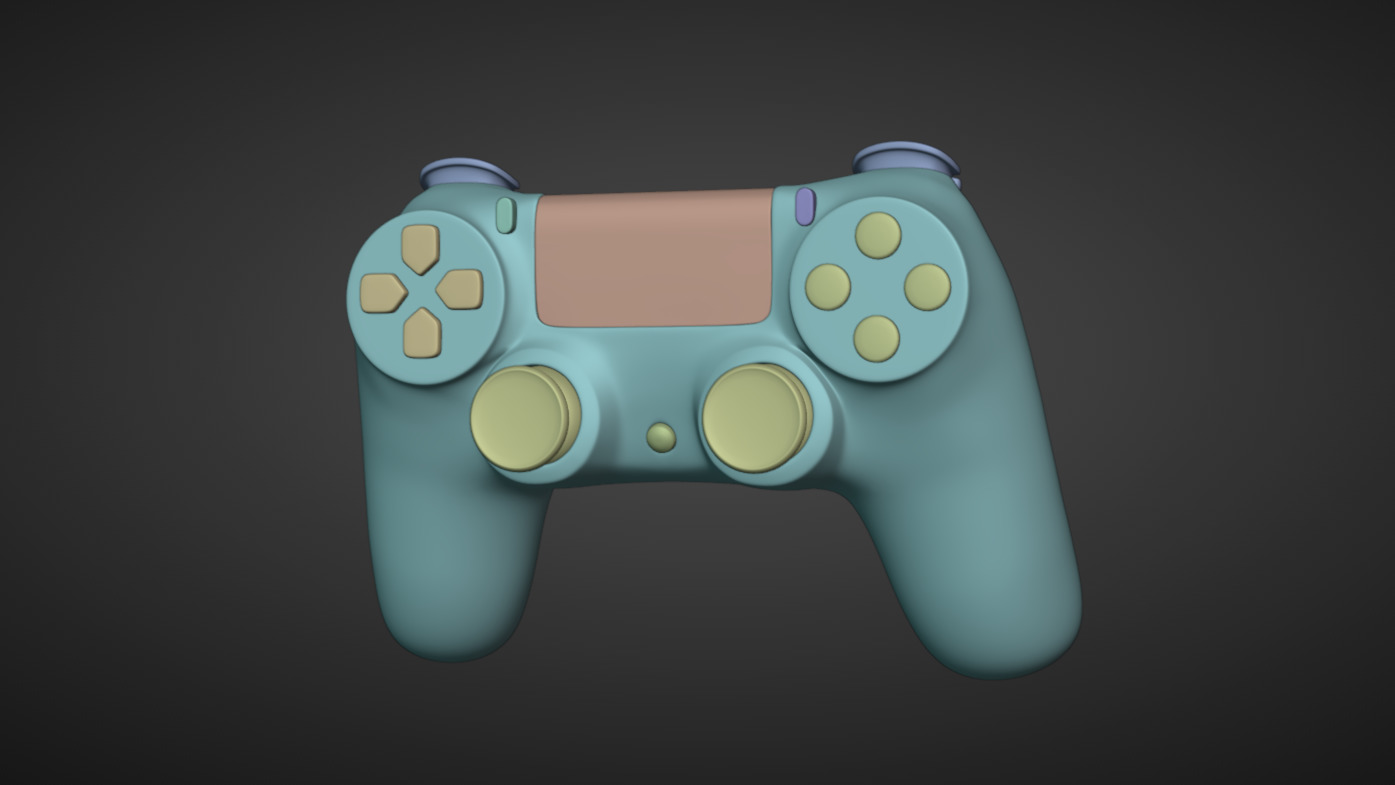 Game Controller Low-poly 3D model_24