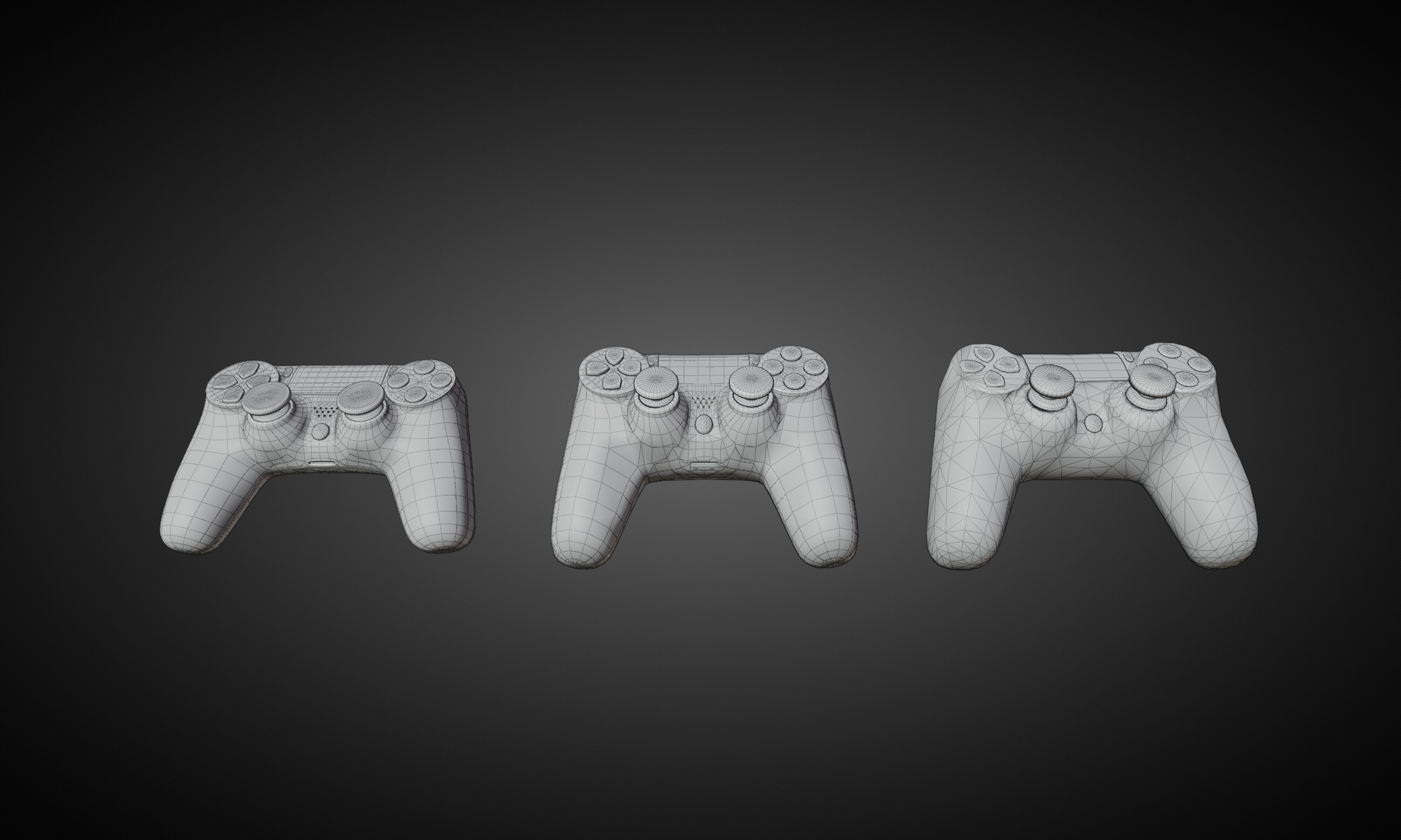 Game Controller Low-poly 3D model_11
