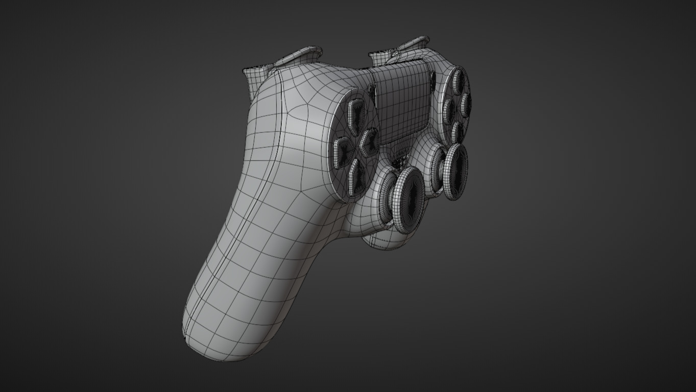 Game Controller Low-poly 3D model_14