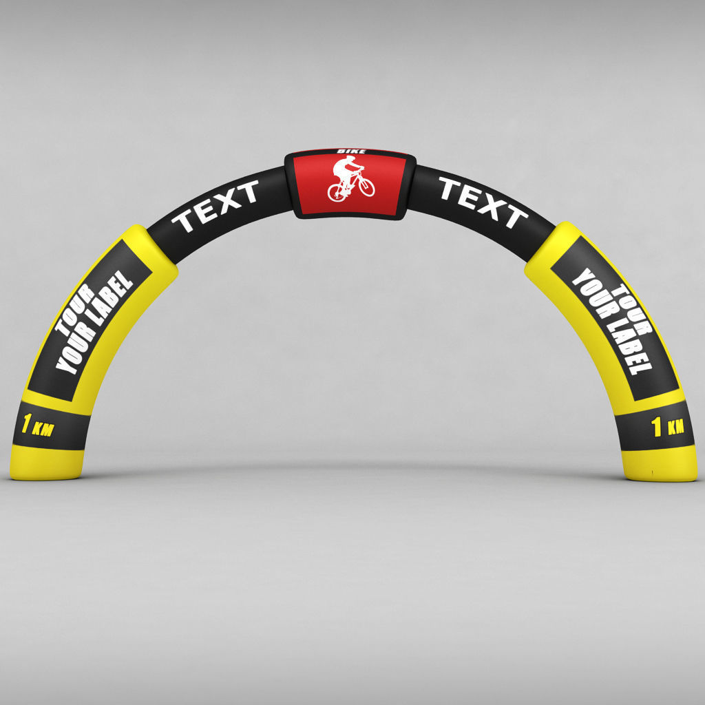 Banner commercial road bike low poly single Low-poly 3D model_3