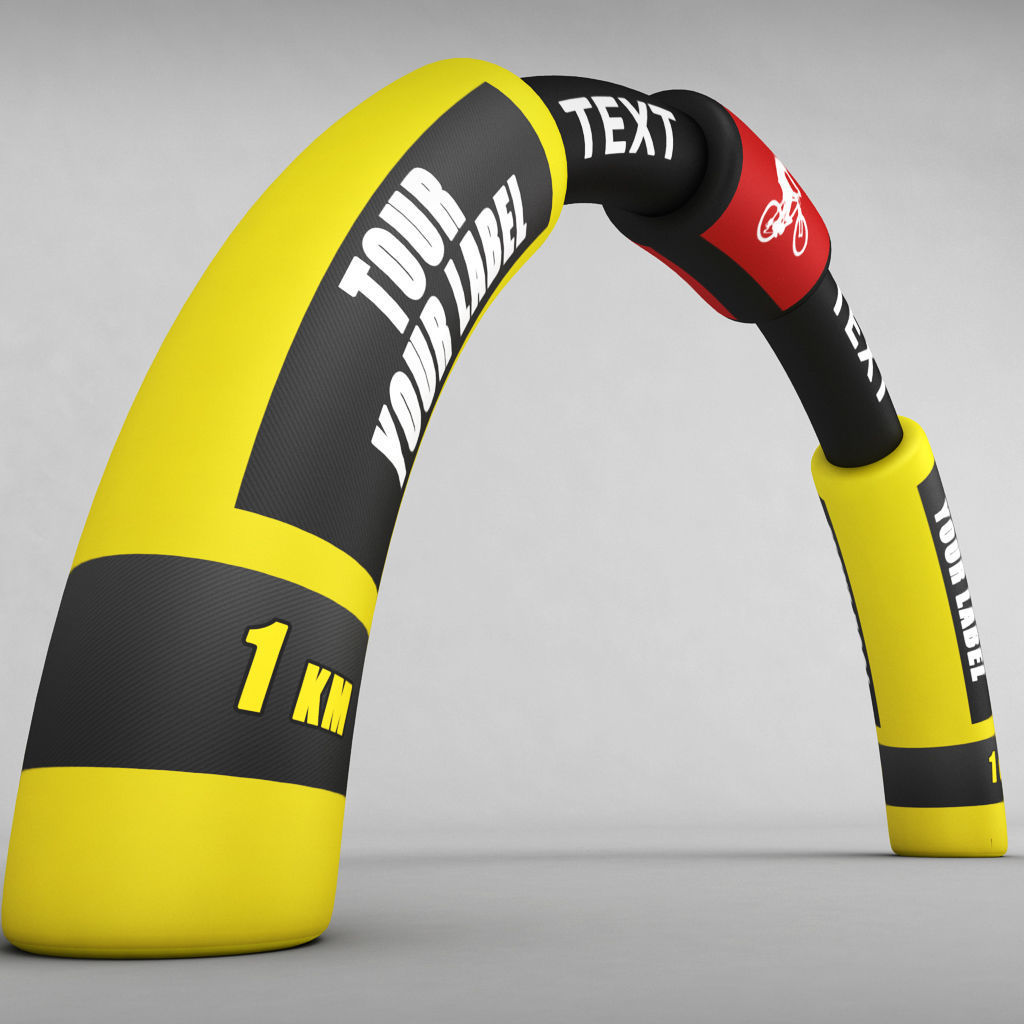 Banner commercial road bike low poly single Low-poly 3D model_2