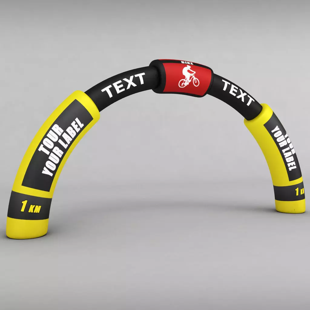 Banner commercial road bike low poly single Low-poly 3D model_0