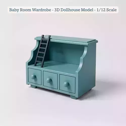 Baby Room Wardrobe - Furniture Dollhouse  3D print model