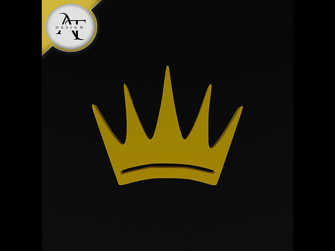 Simple Crown Symbol - 2D Art Free 3D print model