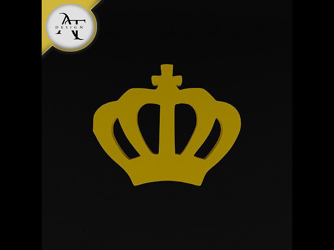 Simple Crown Symbol - 2D Art Free 3D print model