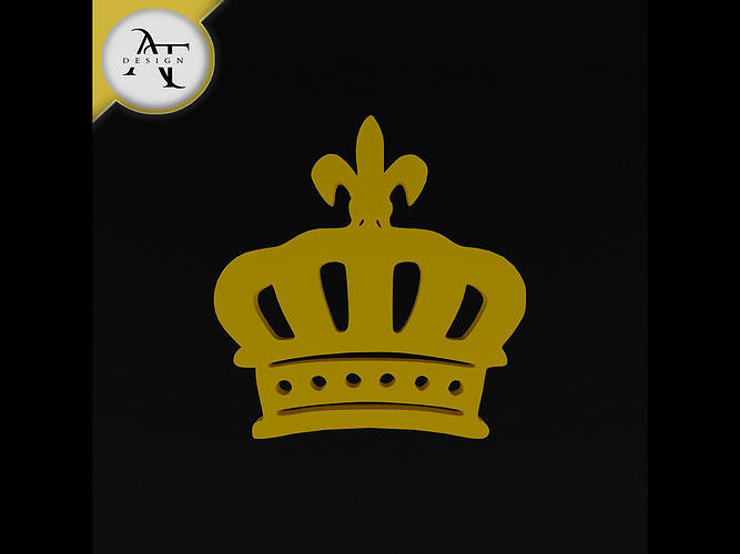 Simple Crown Symbol - 2D Art Free 3D print model