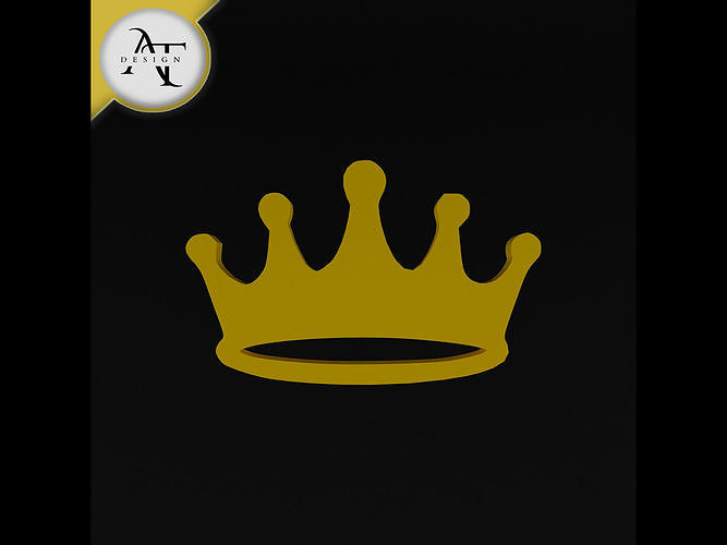 Simple Crown Symbol - 2D Art Free 3D print model
