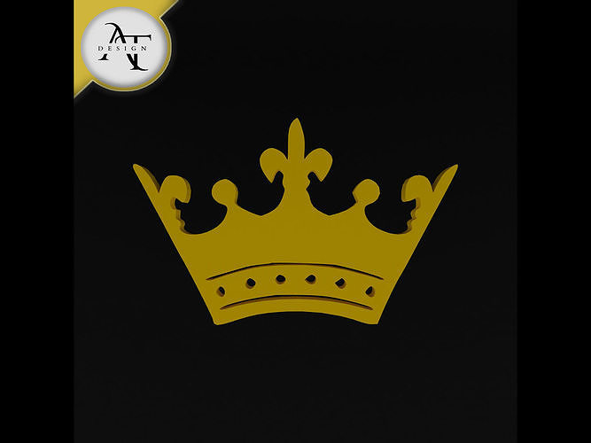 Simple Crown Symbol - 2D Art Free 3D print model