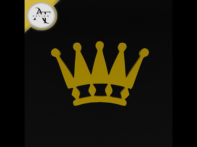 Simple Crown Symbol - 2D Art Free 3D print model
