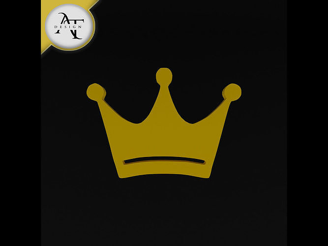 Simple Crown Symbol - 2D Art Free 3D print model