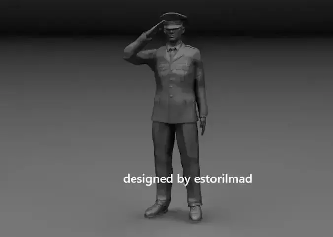 WW2 AMERICAN GENERAL OFFICER v2 3D print model