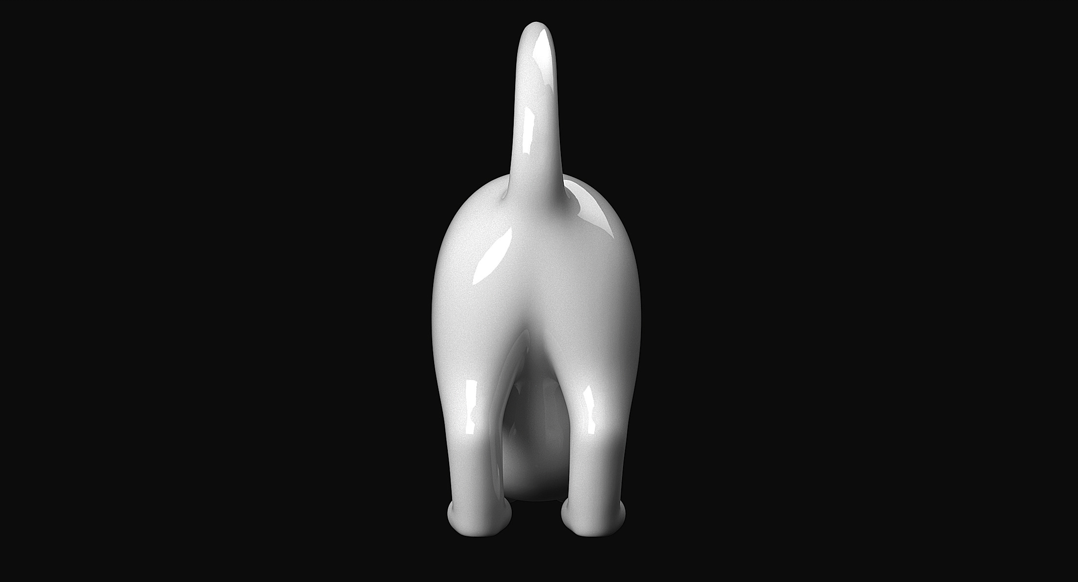 Stretching Cat 3D print model_7
