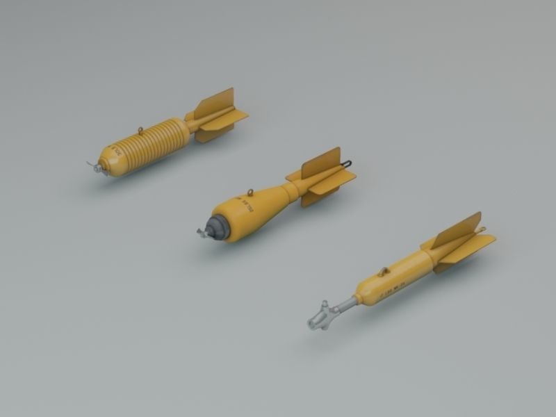 Early US Bombs  1915-1939 3D model_2