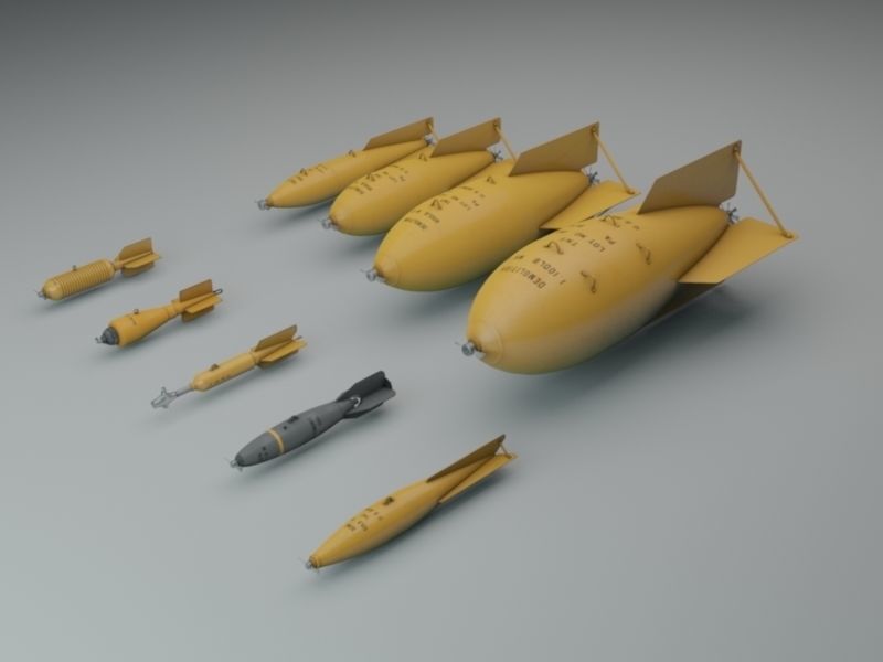 Early US Bombs  1915-1939 3D model_0