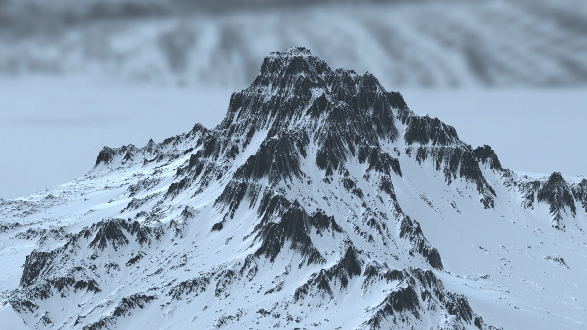 Snow Mountain 3D model_2