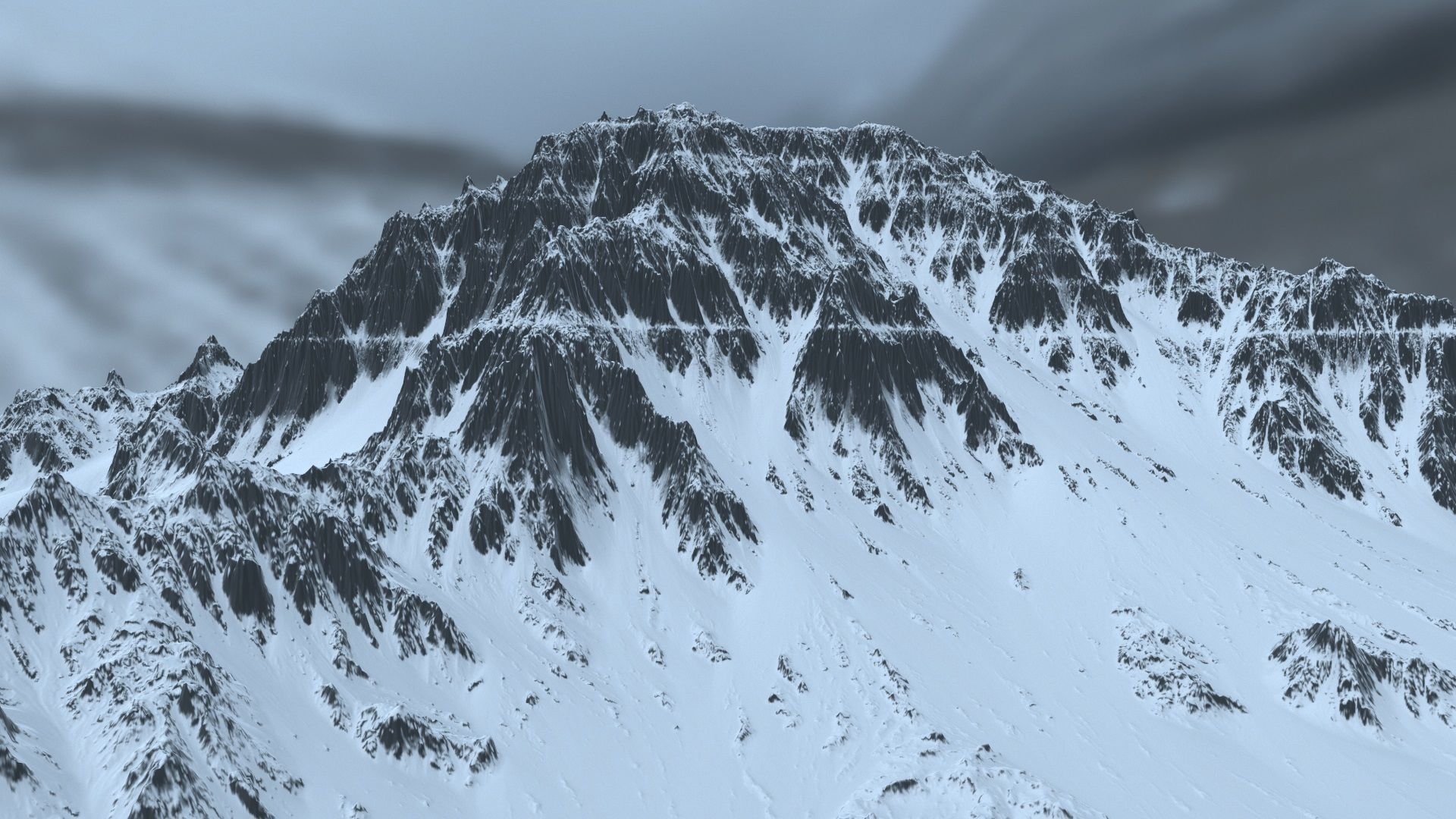 Snow Mountain 3D model_3
