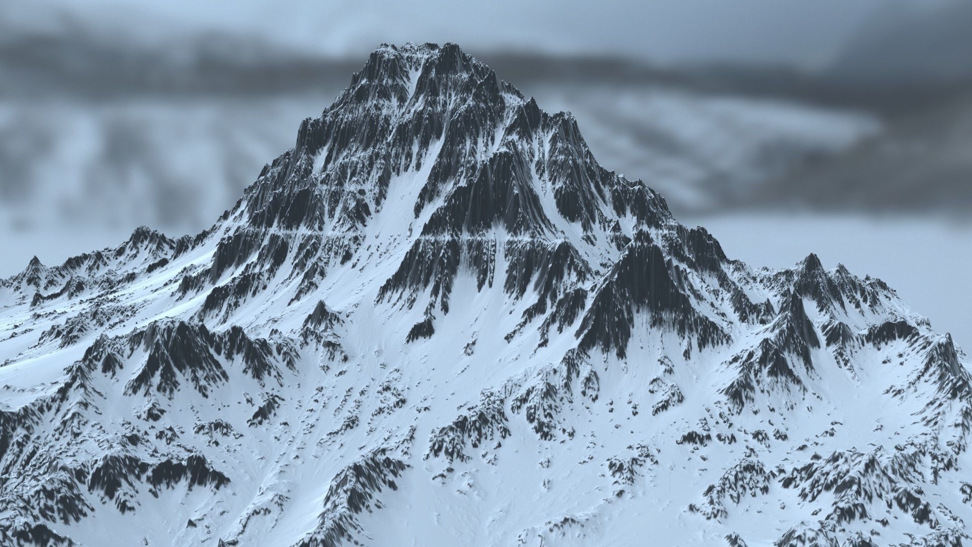 Snow Mountain 3D model_6