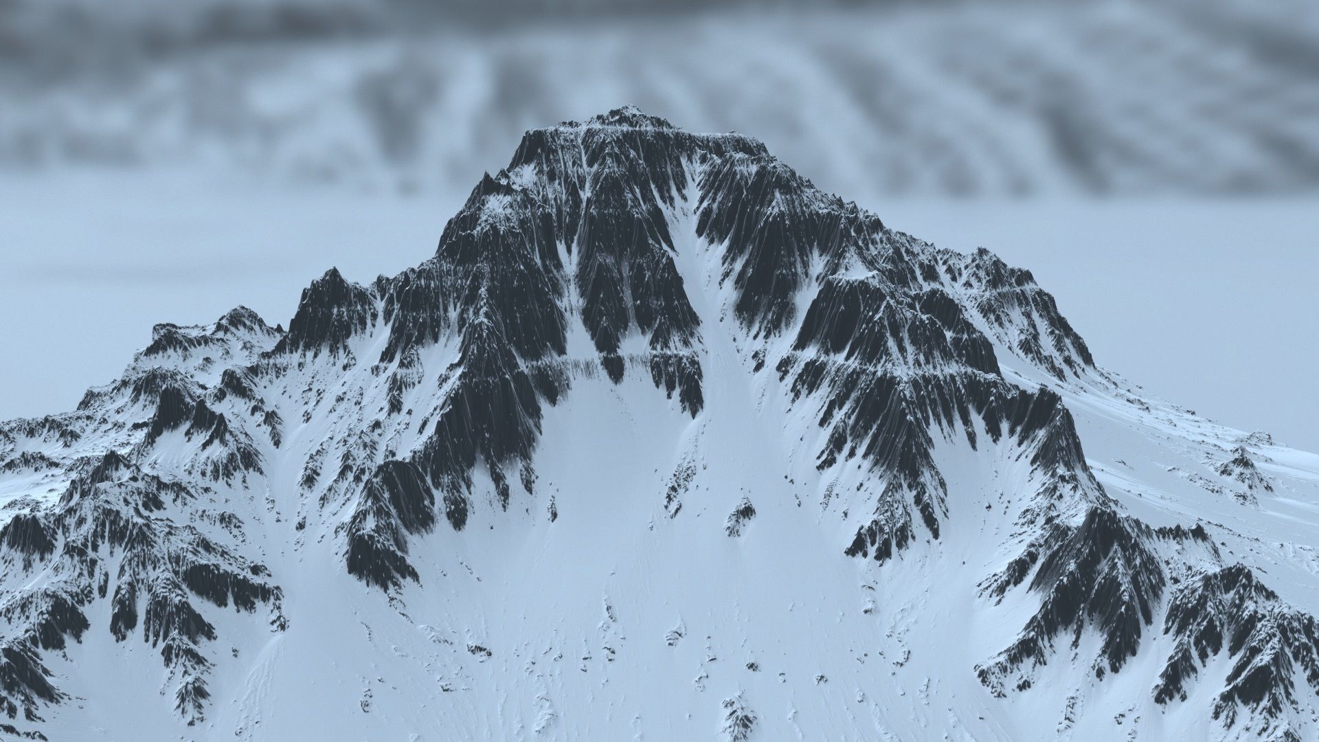 Snow Mountain 3D model_1