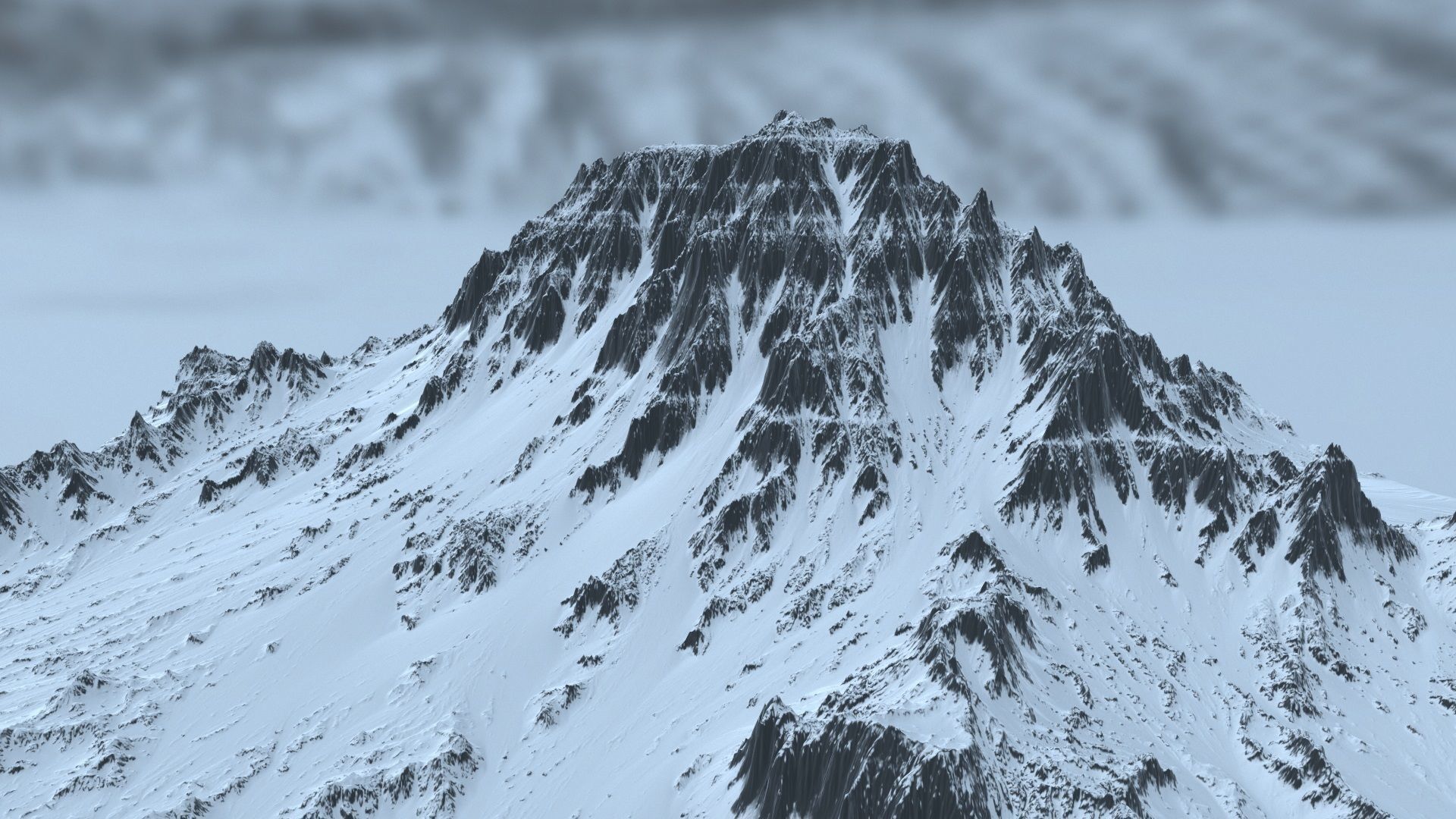 Snow Mountain 3D model_4