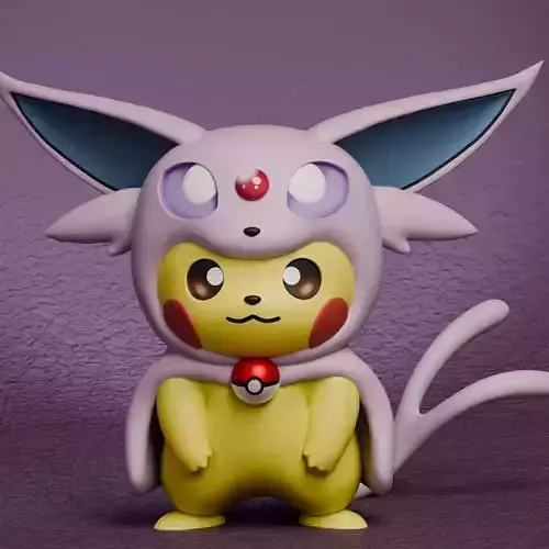 Pokemon - Pikachu Espeon Cosplay New Version