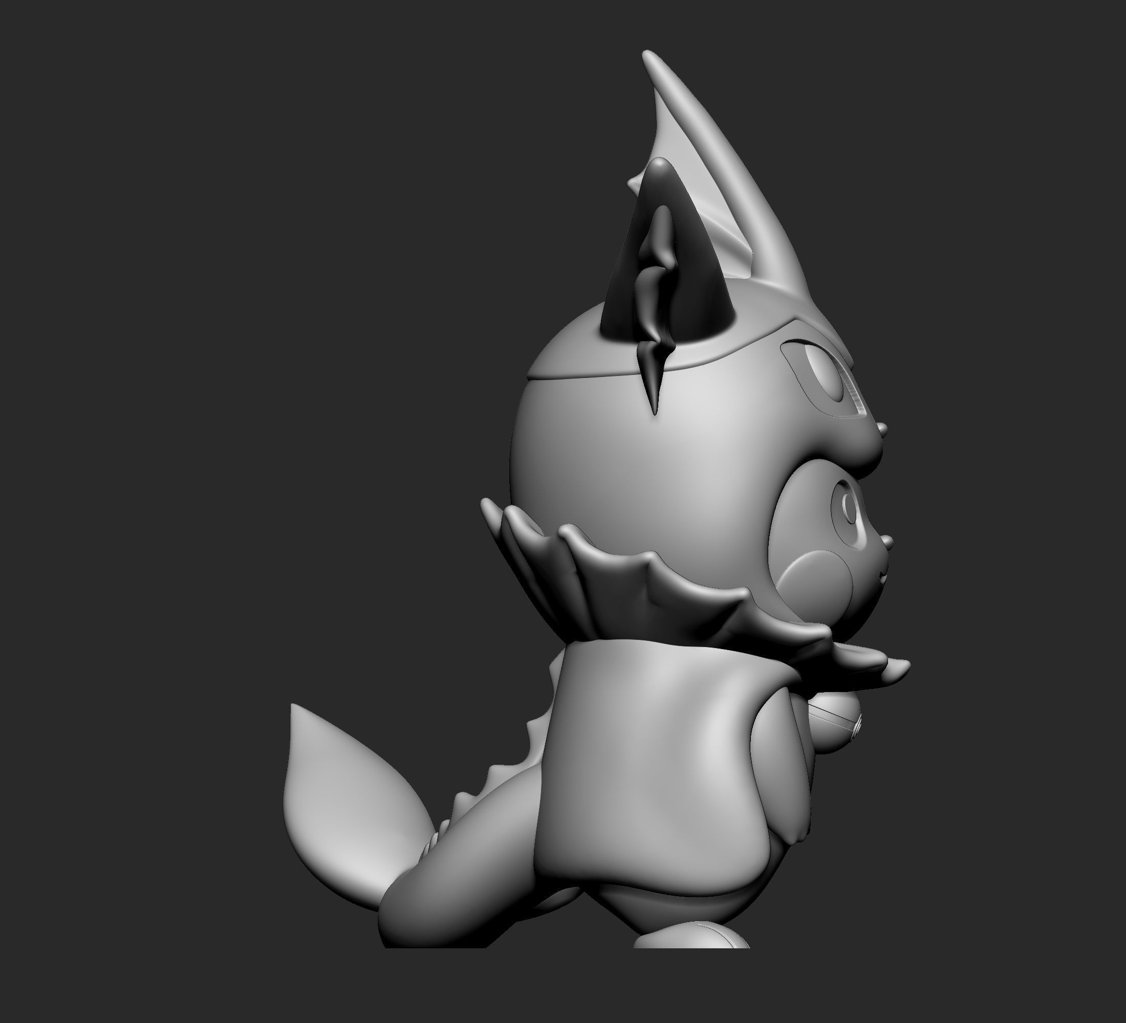 Pokemon - Pikachu Vaporeon Cosplay New Version  3D print model_7