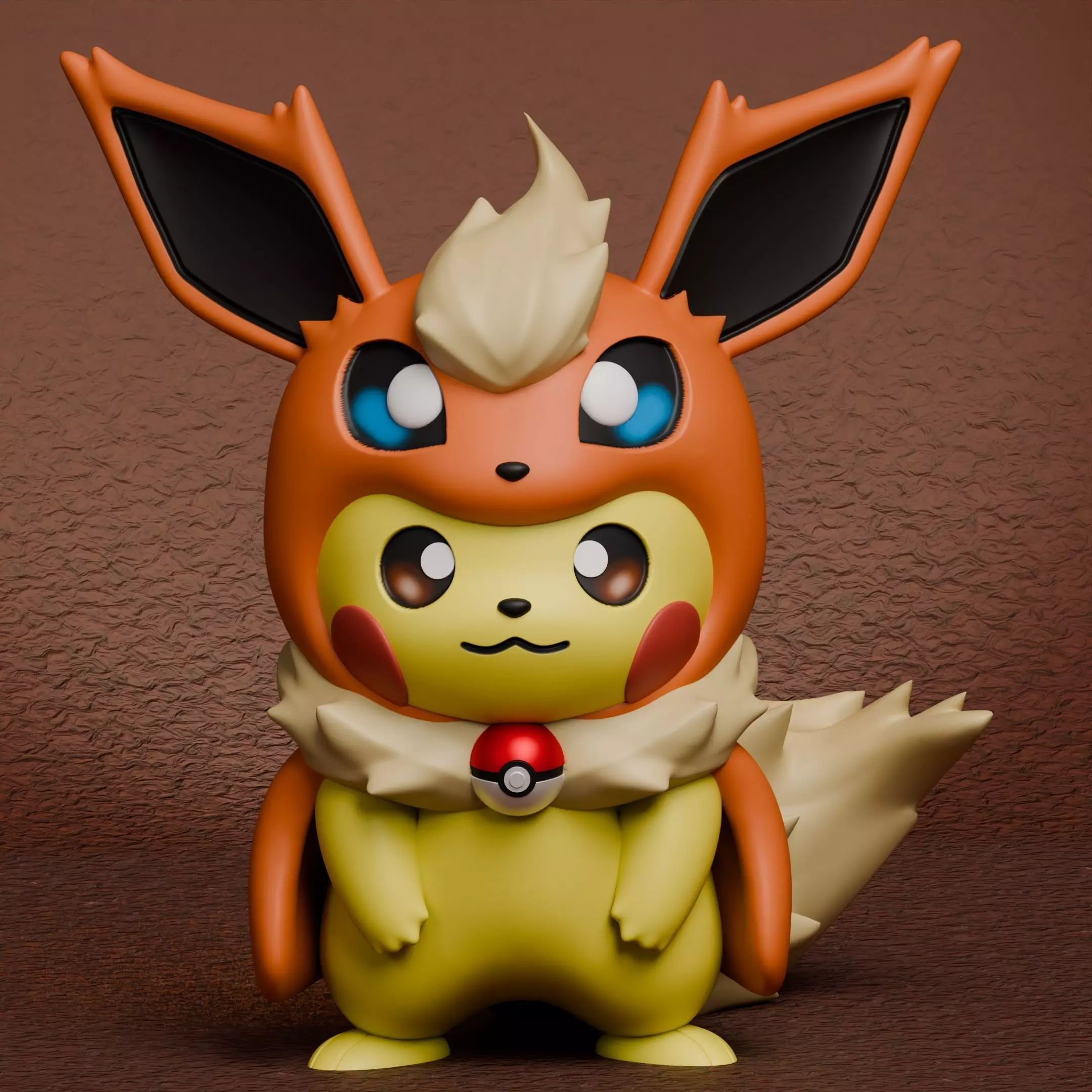 Pokemon - Pikachu Flareon Cosplay New Version 3D print model_0