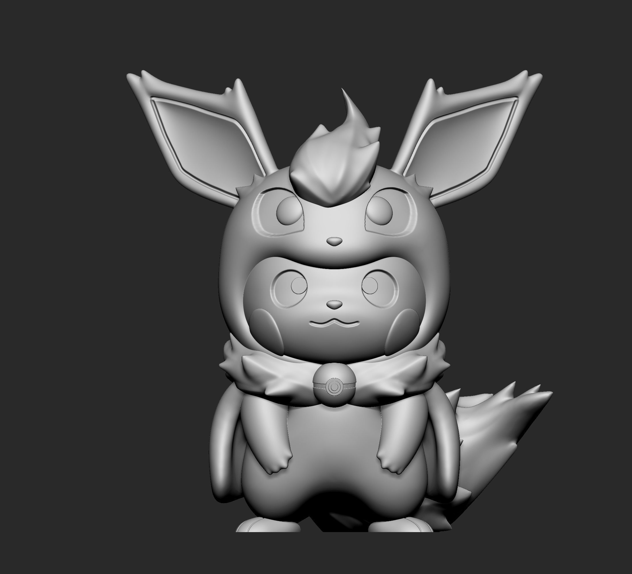 Pokemon - Pikachu Flareon Cosplay New Version 3D print model_2