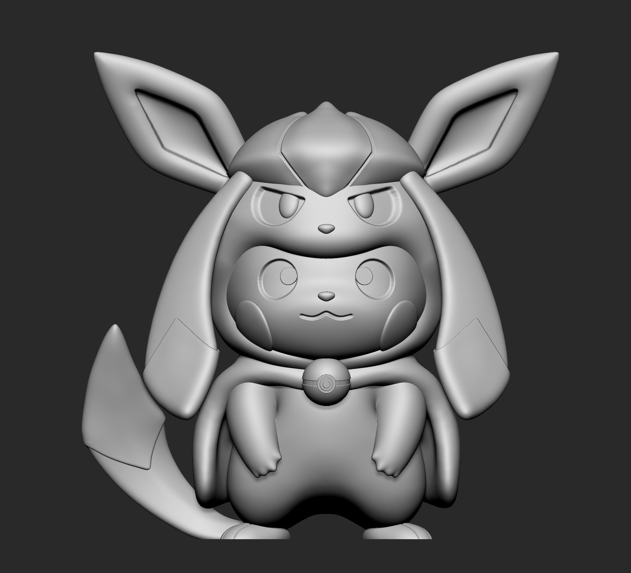 Pokemon - Pikachu Glaceon Cosplay New Version 3D print model_2