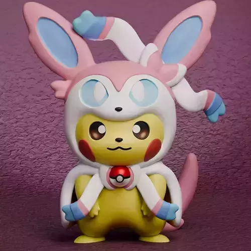 Pokemon - Pikachu Sylveon Cosplay New Version 