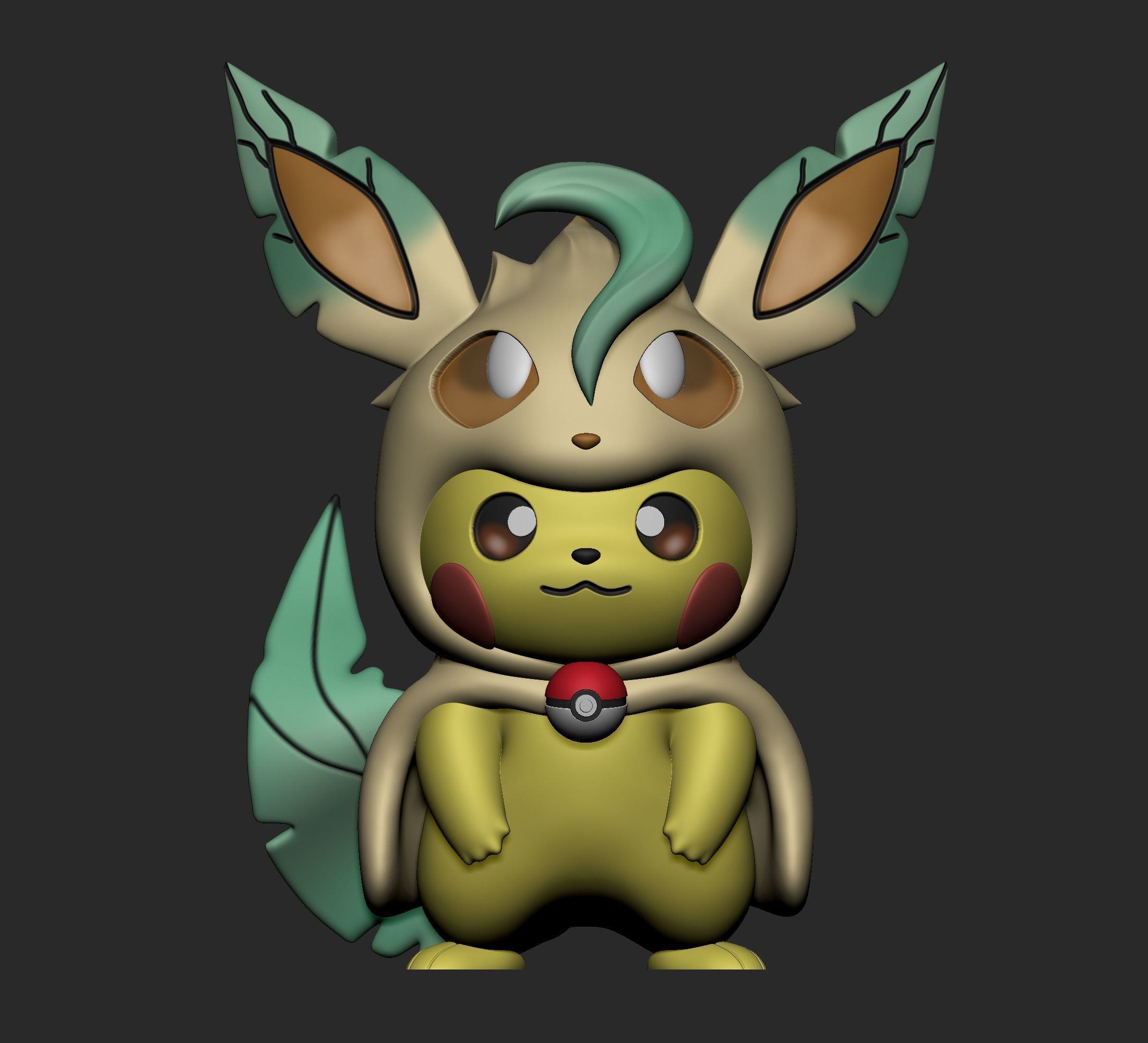 Pokemon - Pikachu Eeveelutions Cosplay New Version 3D print model_27