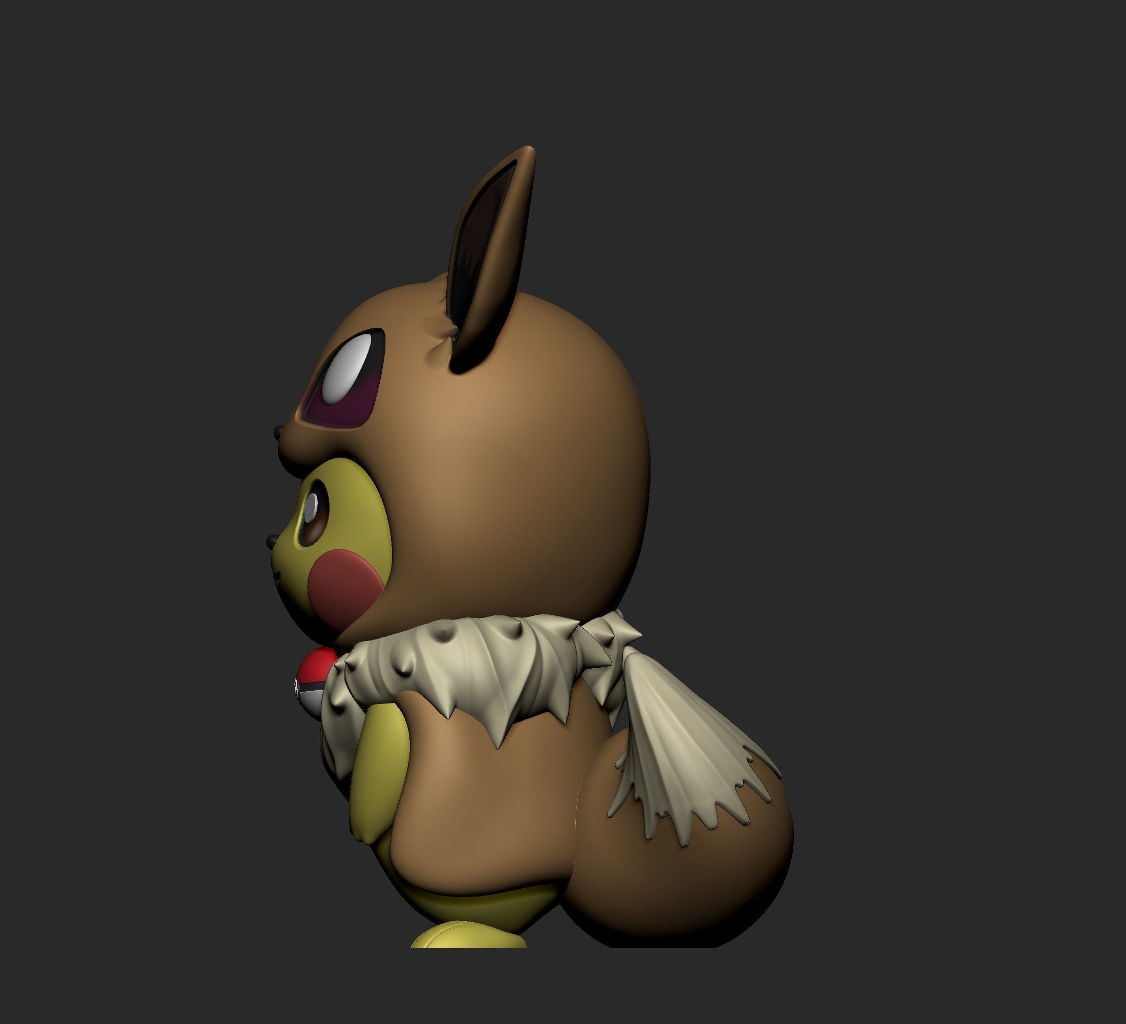 Pokemon - Pikachu Eeveelutions Cosplay New Version 3D print model_3